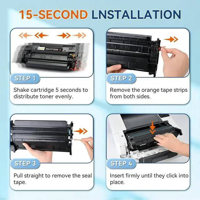 Alt view image 5 of 7 - ZIPRINT 58A Toner Cartridge Black 2 Pack CF258A LaserJet 58a with Chip