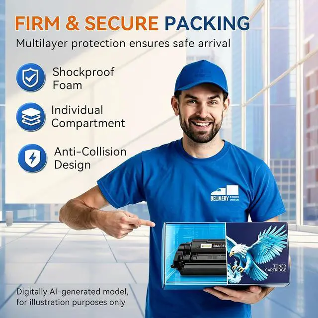Alt view image 6 of 7 - ZIPRINT 58A Toner Cartridge Black 2 Pack CF258A LaserJet 58a with Chip