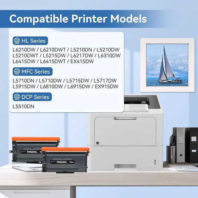 Alt view image 2 of 7 - TN920XL TN-920XL Toner Compatible for Brother HL-L6210DW L6210DWT Printer