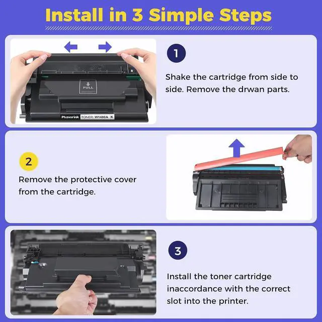 Alt view image 5 of 6 - 148A Black Toner Cartridge 148 W1480A W1480X
