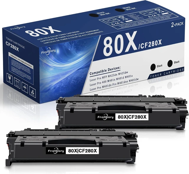 Main image of 80X CF280X High Yield Black Toner Cartridges 2-Pack