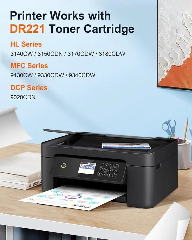 Alt view image 2 of 7 - E-Z Ink Pro Compatible Replacement for Brother DR221 CL Toner Cartridges