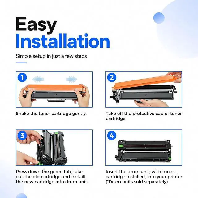 Alt view image 5 of 7 - TN227 Toner Cartridges 4 Pack Replacement for Brother TN227 TN-227 TN223