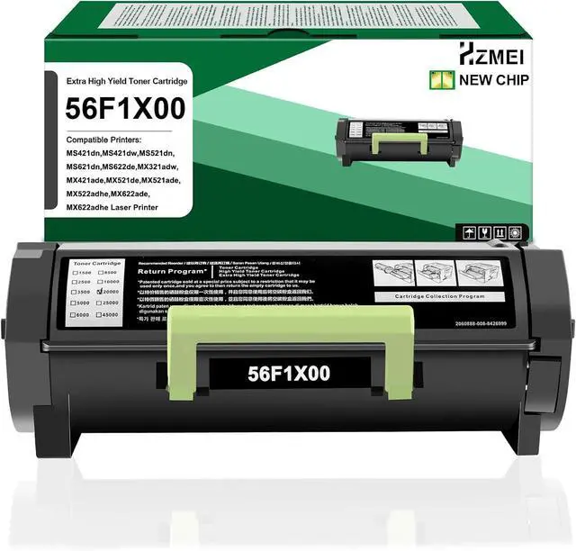Main image of Extra High Yield 56F1X00 Toner Cartridge with New Chip