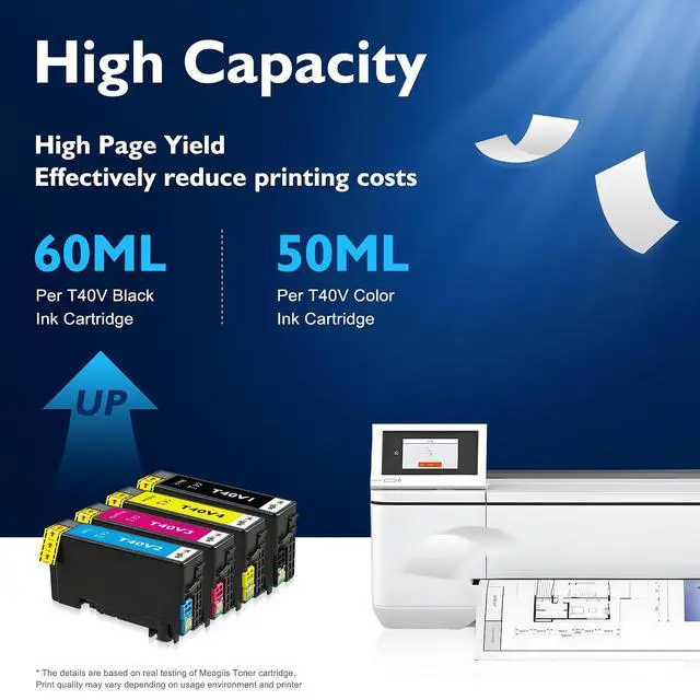 Alt view image 3 of 7 - Remanufactured T40V Ink Cartridges T40W Ink SC-T2170 SC-T3170 Ink