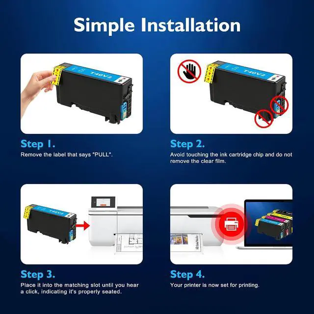 Alt view image 5 of 7 - Remanufactured T40V Ink Cartridges T40W Ink SC-T2170 SC-T3170 Ink