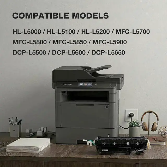 Alt view image 2 of 6 - D005WR001 D00V9H001 Fuser Compatible for Brother HL-L5100DN MFC-L5900DW MFC-L5800DW MFC-L5850DW Printer (110V)