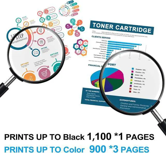 Alt view image 3 of 6 - 204A Toner Cartridge 4 Pack M180nw Toner - Compatible with HP 204A 204X Ink