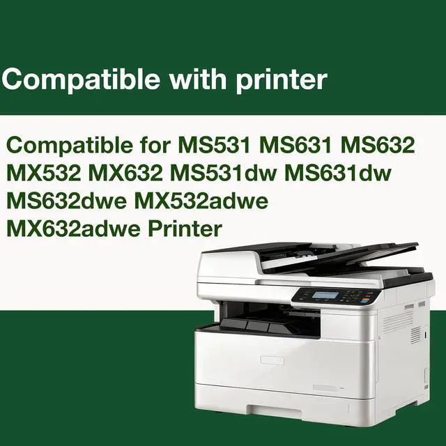 Alt view image 2 of 5 - 66S1H00 Black Toner Cartridge High Yield Replacement for Lexmark 66S1H00 Toner Work for Use for MS531 MS531dw MX532 MX532adwe Printers 1 Black 28,400 Pages