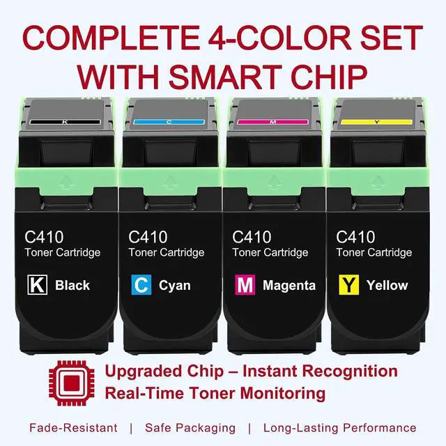 Alt view image 4 of 7 - Compatible for C410/415 Toner 4P CMYK High Yield 8.4kpages