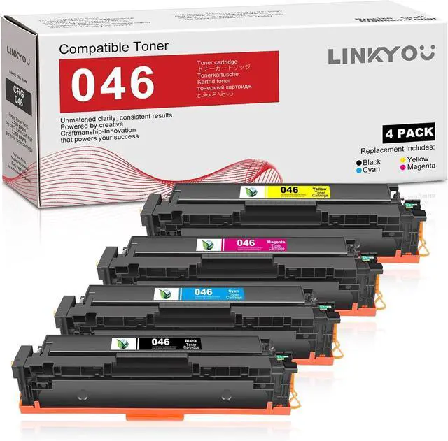 Main image of 046 Toner Cartridge Set : 4 Pack CRG 046 Replacement for Canon 046 CRG046 Toner Cartridge for Imageclass MF654Cx LBP654Cdw i-SENSYS MF735Cdw MF733Cdw MF731Cdw Printer - Black/Cyan/Magenta/Yellow