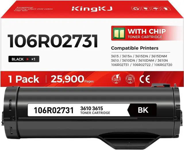 Main image of Phaser 3610 WorkCentre 3615 Black Extra High Capacity Toner Cartridge Replacement for 106R02731 106R02722 106R02720 Compatible for Xerox 3615 3615n 3615DN 3615DNM 3610 3610DN 3610DNM 3610N Printer Ink