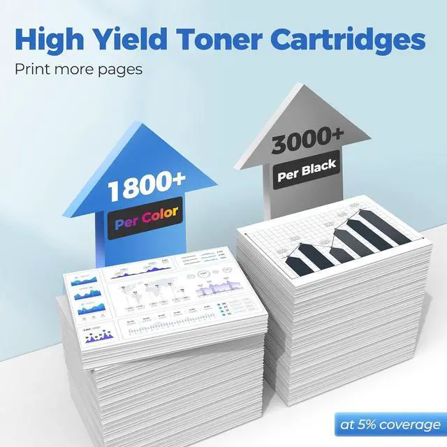 Alt view image 3 of 7 - TN431 TN 431 Toner with Chip Compatible for Brother TN433 TN436 TN431 Work for Brother MFC-L8900CDW HL-L8360CDW HL-L8260CDW MFC-L8610CDW MFC-L8905CDW Printer, Black Cyan Magenta Yellow 4-Color
