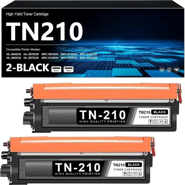 Main image of TN210 Black Toner Cartridge 2-Pack HL-3040CN HL-3045CN TN-210BK Toner