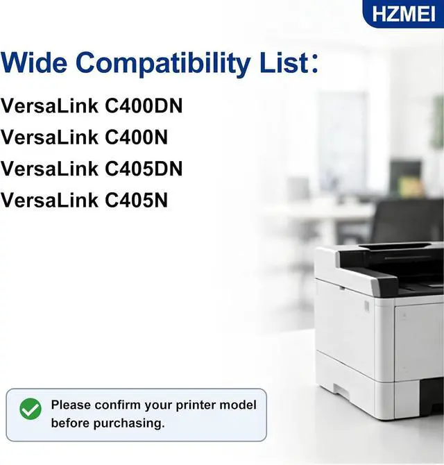 Alt view image 2 of 7 - C400 C405 Toner Cartridge Replacement for Xerox VersaLink C400 C405 Printer