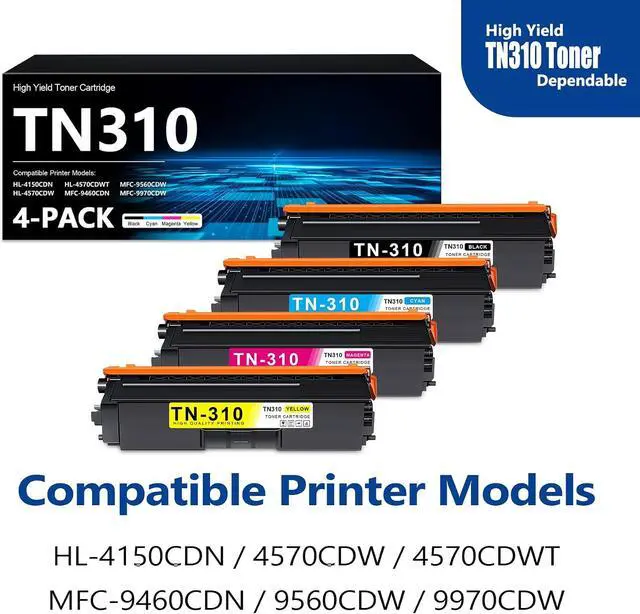Alt view image 2 of 7 - TN310 Toner Cartridge 4-Color Set TN310BK TN310C TN310M TN310Y Toner