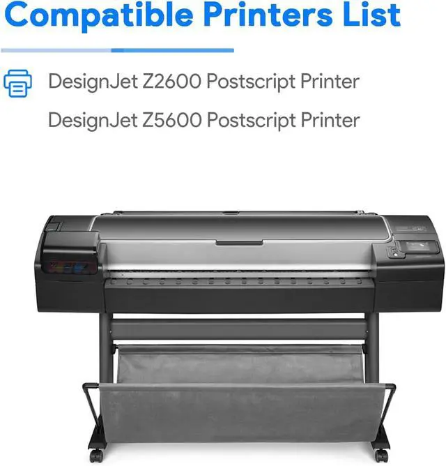 Alt view image 2 of 7 - 745 Ink Cartridge 6Pack Compatible with HP DesignJet Z2600 Z5600 Postscript Printer (300ML Matte Black/Photo Black/Cyan/Yellow/Magenta/Red)
