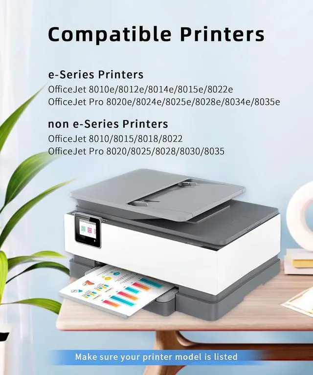 Alt view image 3 of 7 - Q-image 910XL 8015e 8025e 910 Ink Cartridges Replacement for HP 910XL Ink Cartridges Combo Pack Work with OfficeJet 8015e 8022e OfficeJet Pro 8025e 8028e 8035e (Black,1 Pack)