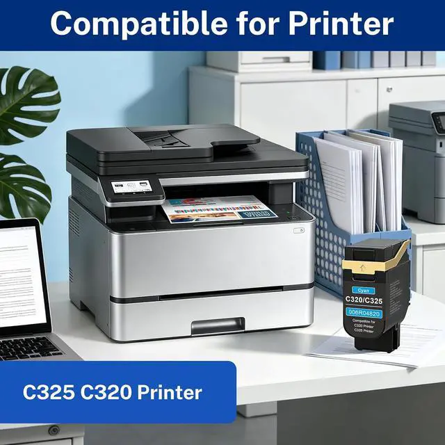 Alt view image 2 of 5 - C320 C325 Cyan Toner Cartridge Compatible for Xerox 006R04820