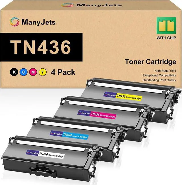 Main image of TN436 Toner Cartridge 4-Pack Replacement for Brother TN 436