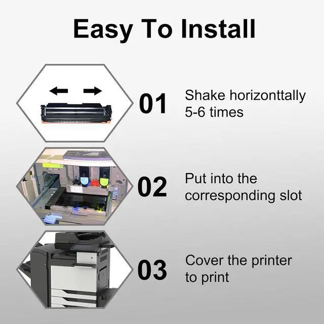 Alt view image 6 of 7 - 230A Toner Cartridges 4 Pack (with Chip) Compatible Replacement for W2300A W2301A W2302A W2303A for Pro 4203dw 4203dn 4303dw 4303fdw Printer High Yield (BCMY, 4-Pack)
