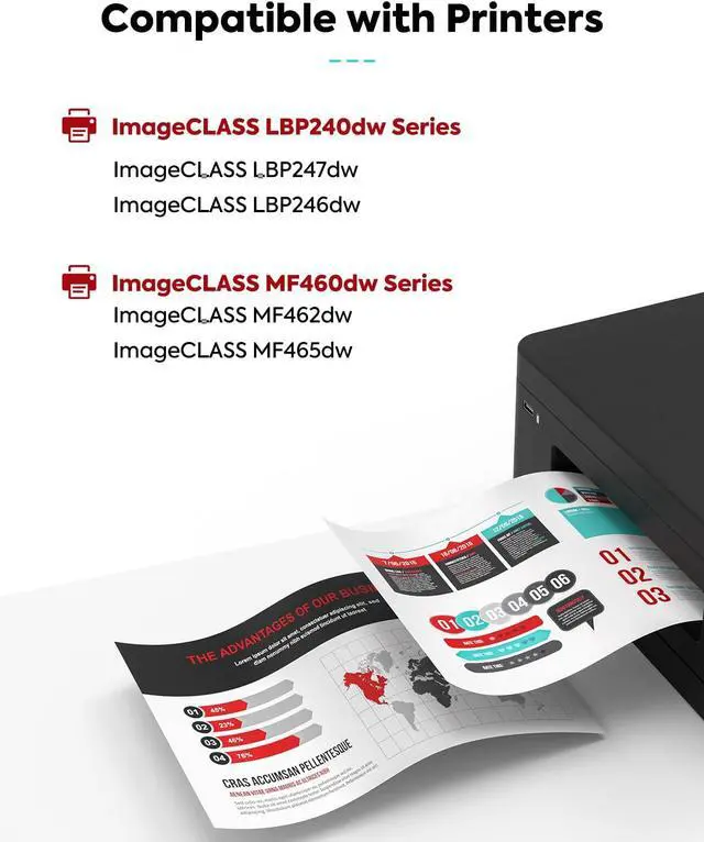 Alt view image 2 of 6 - 070 Black Toner Cartridge Replacement for Canon CRG070 070H CRG-070