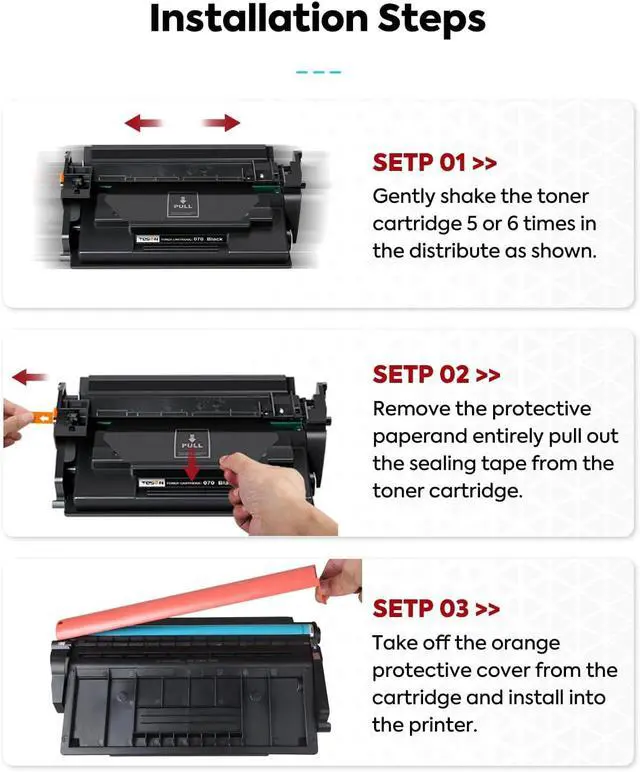 Alt view image 5 of 6 - 070 Black Toner Cartridge Replacement for Canon CRG070 070H CRG-070