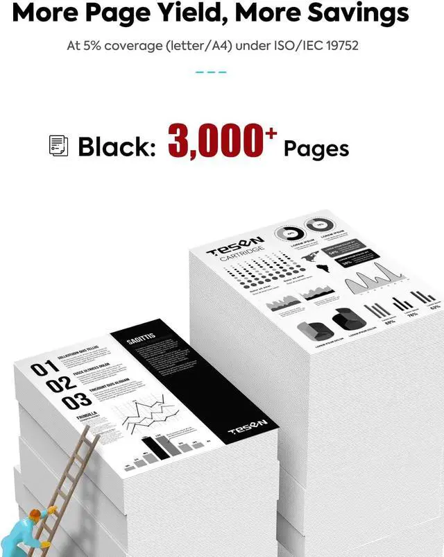 Alt view image 3 of 6 - 070 Black Toner Cartridge Replacement for Canon CRG070 070H CRG-070