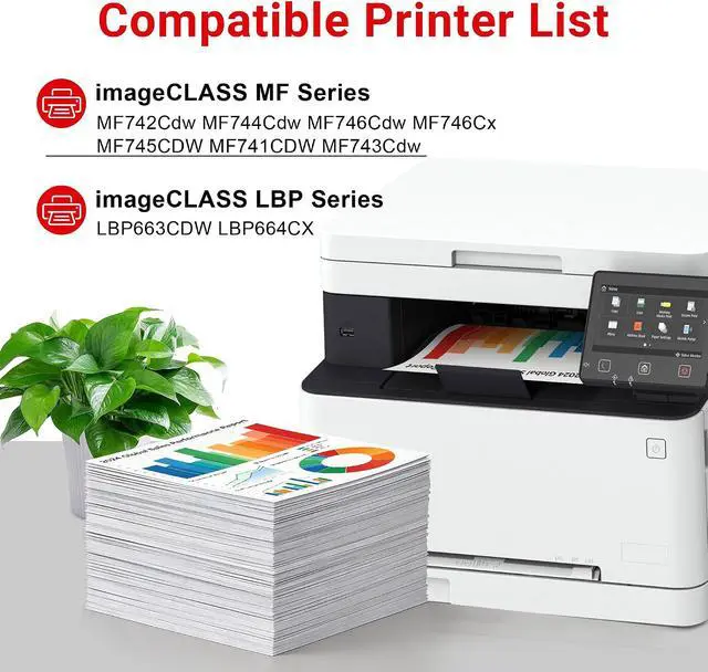 Alt view image 3 of 6 - 055 Toner 4-Pack replacement for Canon 055 055H mf743cdw toner cartridges