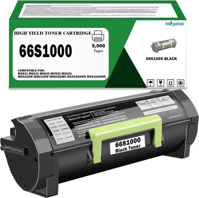 Main image of SkyPrint 66S1000 Toner Cartridge (High Yield 5,000 Pages) Compatible with Lexmark 66S1000 Black Toner for Lexmark MS531 MS631 MS632 MX532 MX632 MS531dw MS631dw MS632dwe MX532adwe MX632adwe Printer