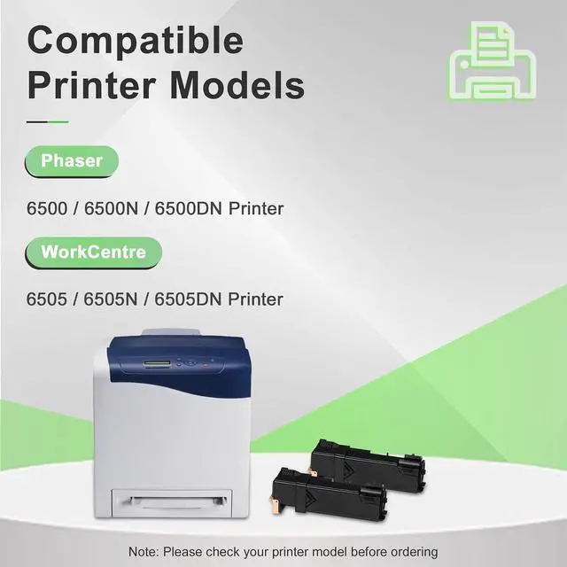 Alt view image 2 of 6 - 4 Pack WorkCentre 6505 Phaser 6500 Toner Cartridge:Compatible Toner