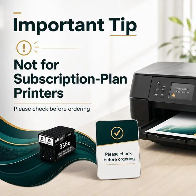 Alt view image 4 of 7 - 936XL 936e Black Ink Cartridges Combo Pack with Chip, Replacement for HP 936 936e Ink, Work with OfficeJet Pro 9135e 9128e 9730e 9120 9110b 9122e 9130b Printers (2Black)