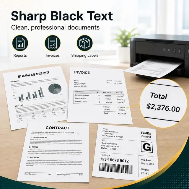 Alt view image 5 of 7 - 936XL 936e Black Ink Cartridges Combo Pack with Chip, Replacement for HP 936 936e Ink, Work with OfficeJet Pro 9135e 9128e 9730e 9120 9110b 9122e 9130b Printers (2Black)