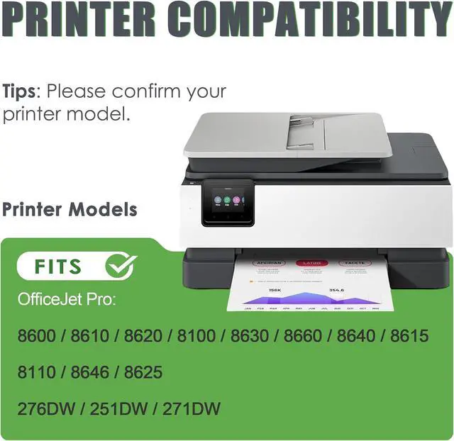 Alt view image 2 of 7 - 950XL 951XL Ink Cartridges Combo Replacement for HP 951 Ink cartridges 950 XL 951 XL High Yield Ink Work with Office Jet Pro 8600 8610 8615 8620 8625 8100 8630 8660 276DW 251DW, 4-Pack