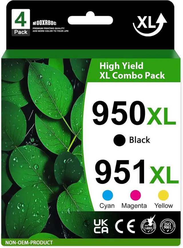 Main image of 950XL 951XL Ink Cartridge Combo Pack Replacement for HP 950 951 XL HP950 HP951 XL Ink Cartridge for Office Pro 8100 8610 8615 8616 8620 8625 8630 8640 8660 251DW 276DW 251DW (4 Pack BK C Y M)
