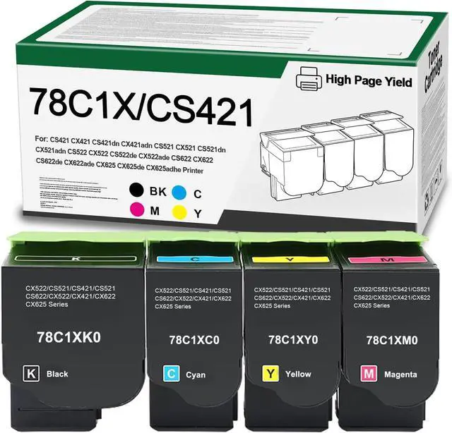 Main image of SRITE 4PK 78C1XK0 78C1XC0 78C1XM0 78C1XY0 Extra High Yield Toner Cartridge