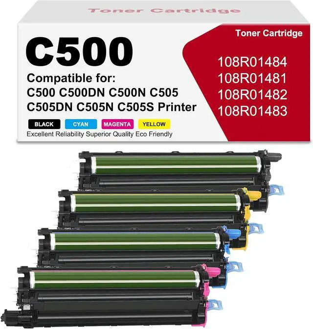 Main image of VersaLink C500/C505 Drum Cartridge 4-Pack High Yield Unit, Replacement for VersaLink C500 C505 C500N C500DT C500DN C505DN C505S C505X C505XL Printer