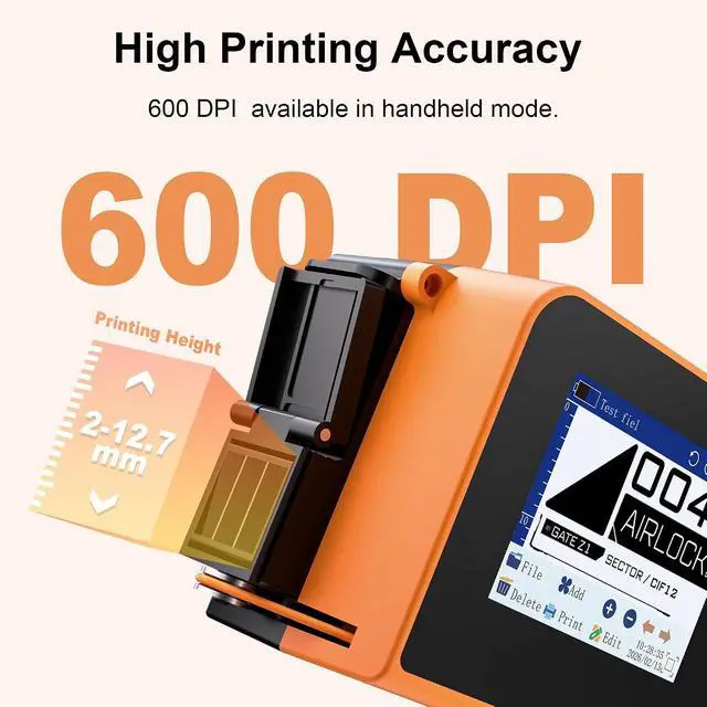 Alt view image 4 of 7 - Small Handheld Inkjet Printer - 150g Portable Printer with 600DPI
