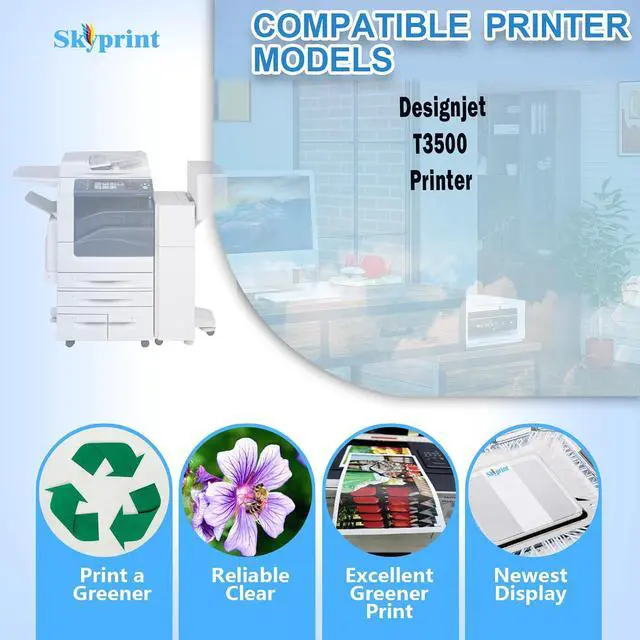 Alt view image 2 of 5 - SkyPrint 764 Ink Cartridges 300ML Compatible with Designjet T3500 Printer