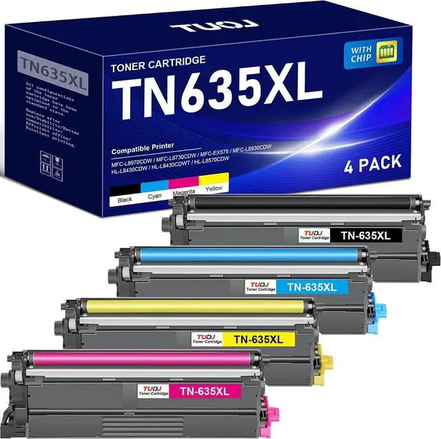 Main image of TN635XL Toner Cartridge 4-Pack Compatible with Brother MFC-L8930CDW