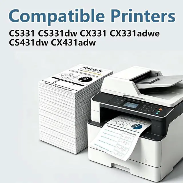 Alt view image 2 of 7 - 20N10 Toner Cartridges CS331 CX331 Standard capacity (with Chip) Replacement for 20N10K0 20N10C0 20N10M0 20N10Y0 Compatible with Lexmark CS331dw CS431dw CX331adwe CX431adw Printer(BCMY, 4-Pack)