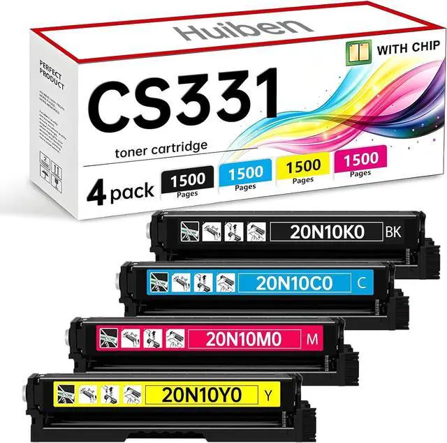 Main image of 20N10 Toner Cartridges CS331 CX331 Standard capacity (with Chip) Replacement for 20N10K0 20N10C0 20N10M0 20N10Y0 Compatible with Lexmark CS331dw CS431dw CX331adwe CX431adw Printer(BCMY, 4-Pack)