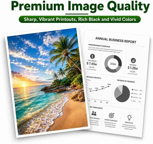 Alt view image 4 of 7 - 65XL Ink Cartridges Combo Pack Replacement for HP 65XL Ink Cartridge