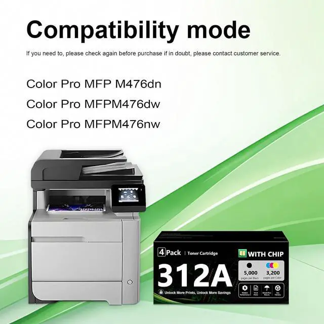 Alt view image 2 of 7 - Replacement for HP 312A Toner Cartridges 4 Pack (B/C/M/Y)