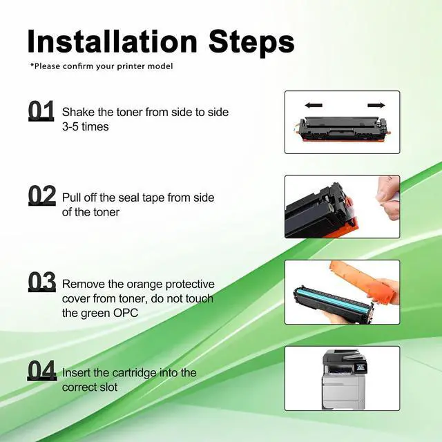Alt view image 7 of 7 - Replacement for HP 312A Toner Cartridges 4 Pack (B/C/M/Y)