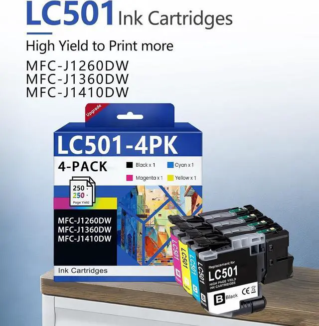 Alt view image 2 of 7 - LC501 Ink Cartridges High Yield