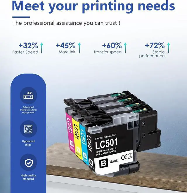 Alt view image 4 of 7 - LC501 Ink Cartridges High Yield