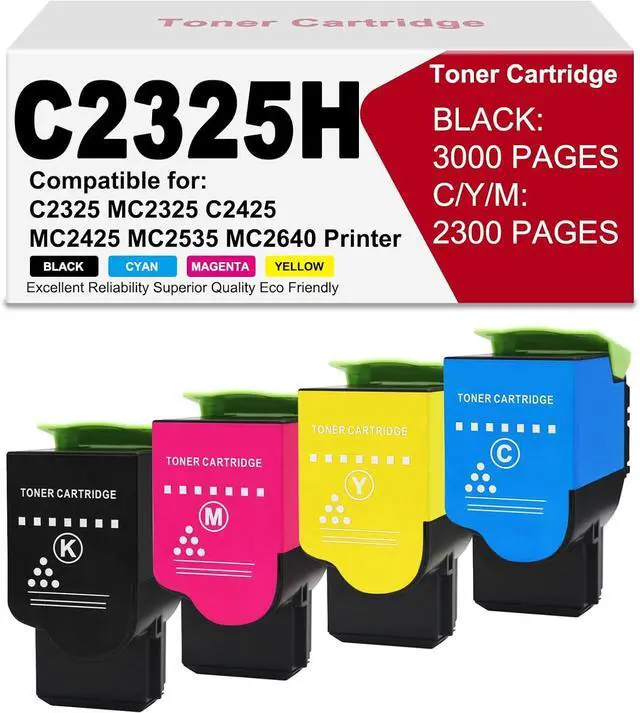 Main image of Compatible for C2325H Toner 4P C2325/MC2325 High Yield 9.9k Pages