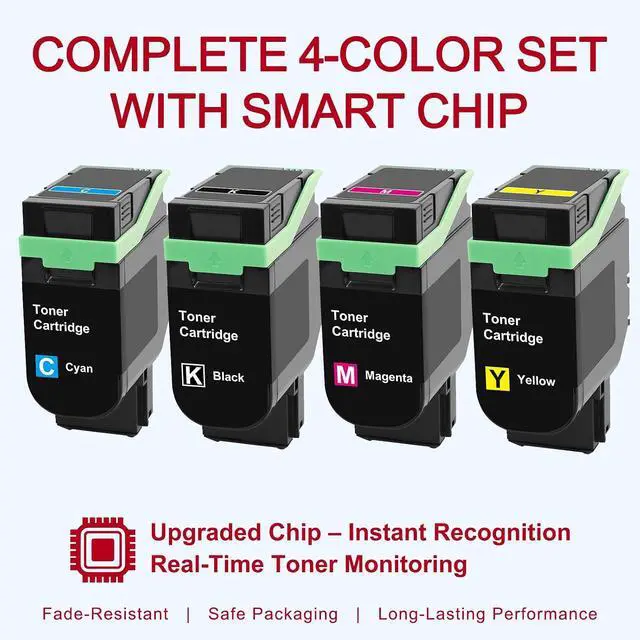 Alt view image 3 of 7 - Compatible for C410/C415 Toner 4-Pack High Yield 8.8k Pages