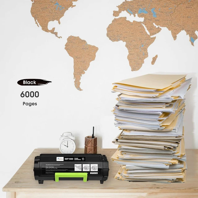 Alt view image 2 of 6 - 56F1000 Toner Cartridge Black Compatible for Lexmark MS421 MS321 MS521 MS622 MX321 MX421 MX521 MX522 MX622 MS421dn MS421dw MS521dn MS621dn MX321adn MX321adw MX421ade Printer